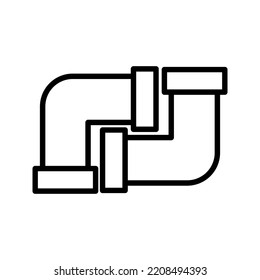 Pipe icon for pipeline construction and industry work Icon color editable