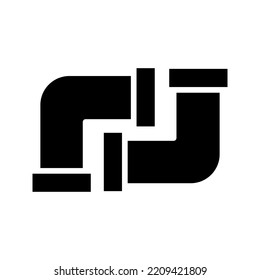 Pipe icon for pipeline construction and industry work Icon color editable