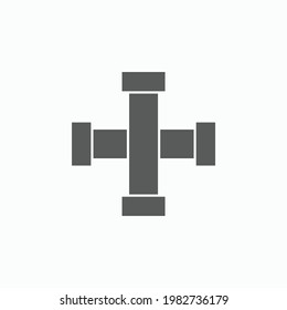 pipe icon, plumbing vector, water pipe illustration