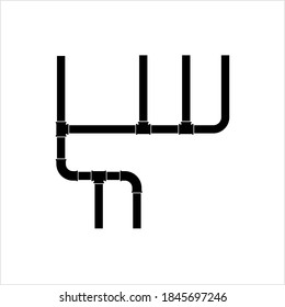 Pipe Icon, Plumbing Work, Gas,, Air, Water, Oil, Liquid Pipeline Vector Art Illustration
