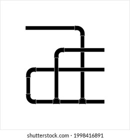 Pipe Icon, Plumbing Work, Gas,, Air, Water, Oil, Liquid Pipeline Vector Art Illustration