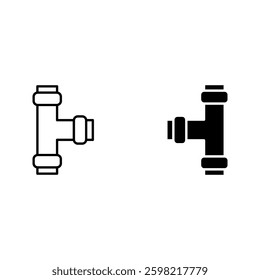 pipe icon set color editable on white background