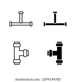 pipe icon set color editable on white background
