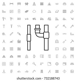 Pipe icon. set of outline construction icons.