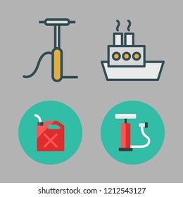 pipe icon set. vector set about oil platform, oil and air pump icons set.