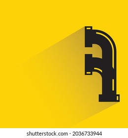 pipe icon with shadow on yellow background