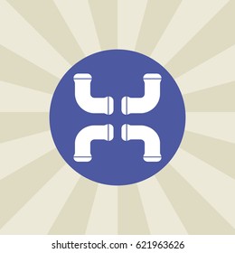 pipe icon. sign design. background