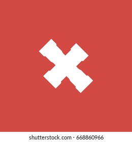 pipe icon. sign design. red background