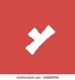 pipe icon. sign design. red background