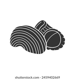Pipe Icon Silhouette Illustration. Italian Pasta Vector Graphic Pictogram Symbol Clip Art. Doodle Sketch Black Sign.