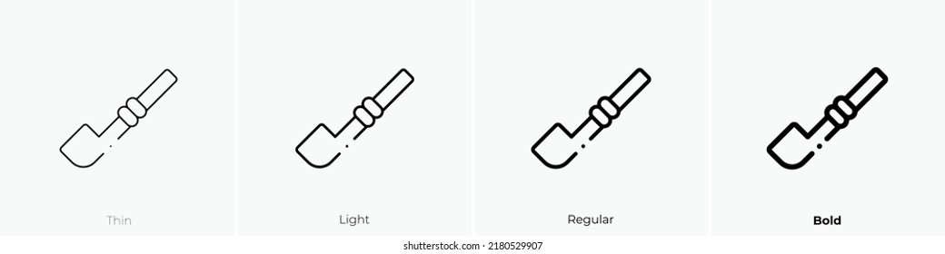 pipe icon. Thin, Light Regular And Bold style design isolated on white background