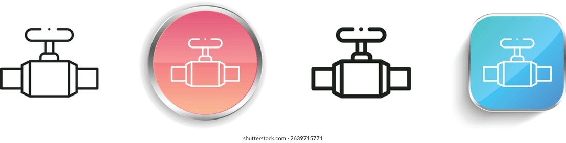 pipe icon. Thin Linear, Regular and Button Style Design Isolated On White Background