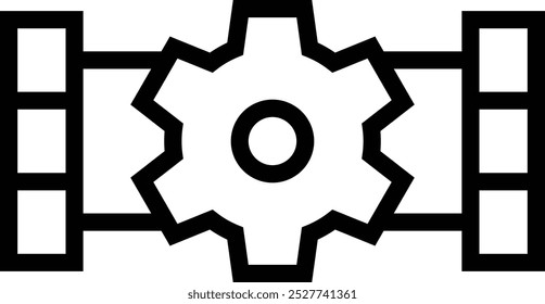 pipe icon. Thin linear style design isolated on white background