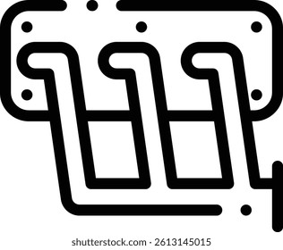 pipe icon. Thin Linear Style Design Isolated On White Background