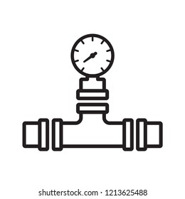 pipe icon in trendy flat design 