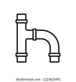pipe icon in trendy flat design 