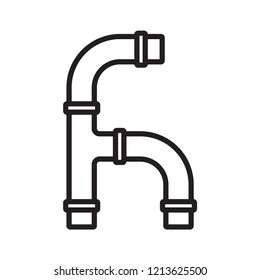 pipe icon in trendy flat design 