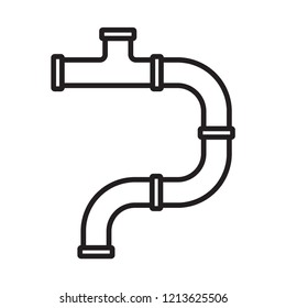 pipe icon in trendy flat design 