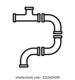 pipe icon in trendy flat design 