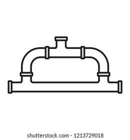 pipe icon in trendy flat design 