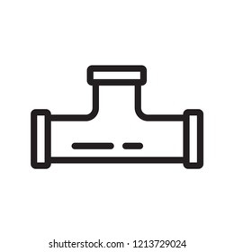 pipe icon in trendy flat design 