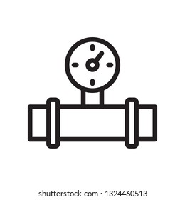 Pipe icon in trendy outline style design. Vector graphic illustration. Editable vector stroke. EPS 10. 