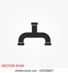 Pipe icon vector