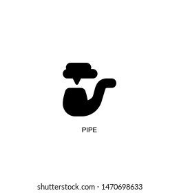 pipe icon vector black design