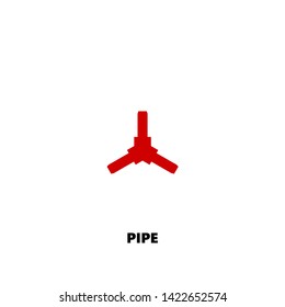 pipe icon. pipe vector design. sign design. red color