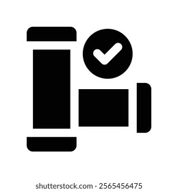 pipe icon. vector glyph icon for your website, mobile, presentation, and logo design.