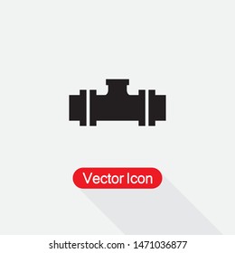 Pipe Icon Vector Illustration On Light Gray Background Eps10