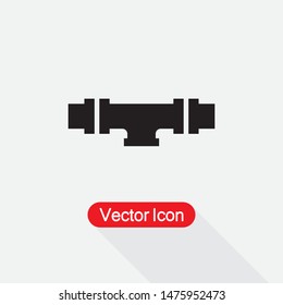 Pipe Icon Vector Illustration On Light Gray Background Eps10