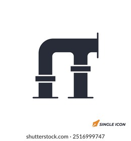 pipe icon vector illustration. pipe symbol isolated on white background