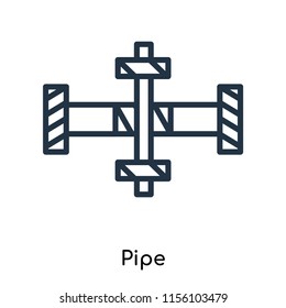 Pipe icon vector isolated on white background, Pipe transparent sign , thin symbols or lined elements in outline style