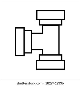 pipe icon vector. outline style icon