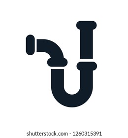 Pipe icon vector template flat 