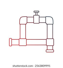 pipe icon with white background vector stock illustration