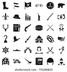 Pipe icons set. Simple style of 36 pipe vector icons for web isolated on white background