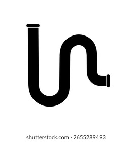 Icono de la pipa de agua del Vector en el fondo blanco