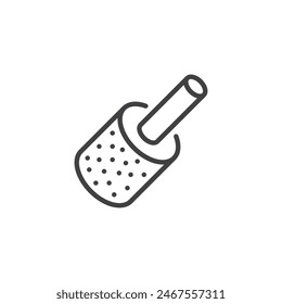 Pipe Insulation line icon. linear style sign for mobile concept and web design. Pipe with thermal insulation outline vector icon. Symbol, logo illustration. Vector graphics