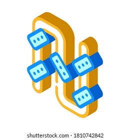 pipe irrigation system isometric icon vector. pipe irrigation system sign. isolated symbol illustration