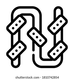 pipe irrigation system line icon vector. pipe irrigation system sign. isolated contour symbol black illustration