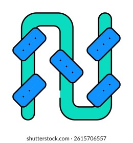 pipe irrigation system line icon vector. pipe irrigation system sign. isolated symbol illustration