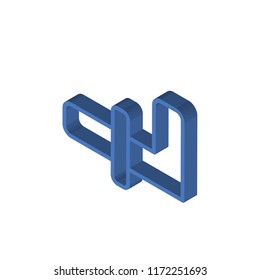 Pipe isometric left top view 3D icon