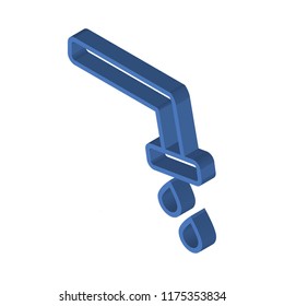 Pipe isometric left top view 3D icon