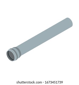 Icono vectorial isométrico de tubería.Icono vectorial de caricatura aislado en la tubería de fondo blanco.
