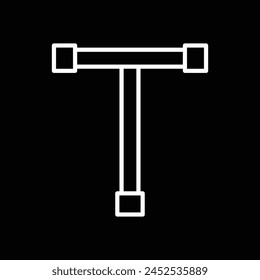 pipe joint icon outline design
