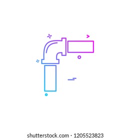 pipe labor labour water icon vector