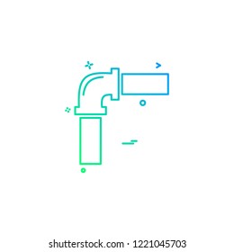 pipe labor labour water icon vector