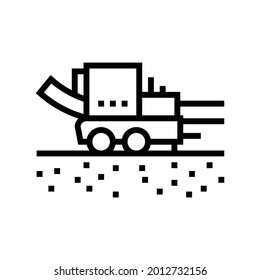 pipe layer machine line icon vector. pipe layer machine sign. isolated contour symbol black illustration